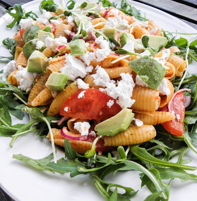 Pastasallad på en kvart