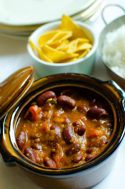 Het böncurry med ris / vegansk