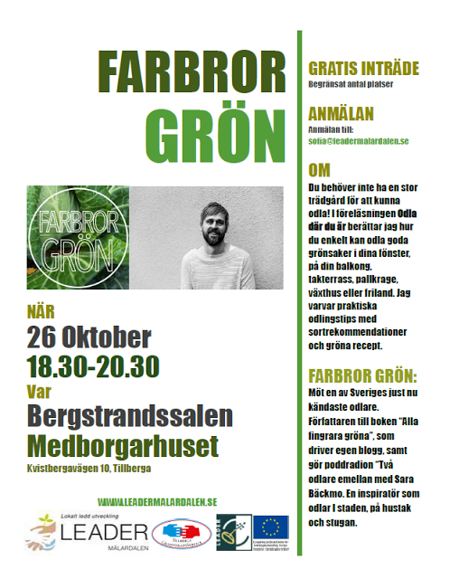 Tillbergaföreläsningen är flyttad till den 15 november, jag blev förkyld.