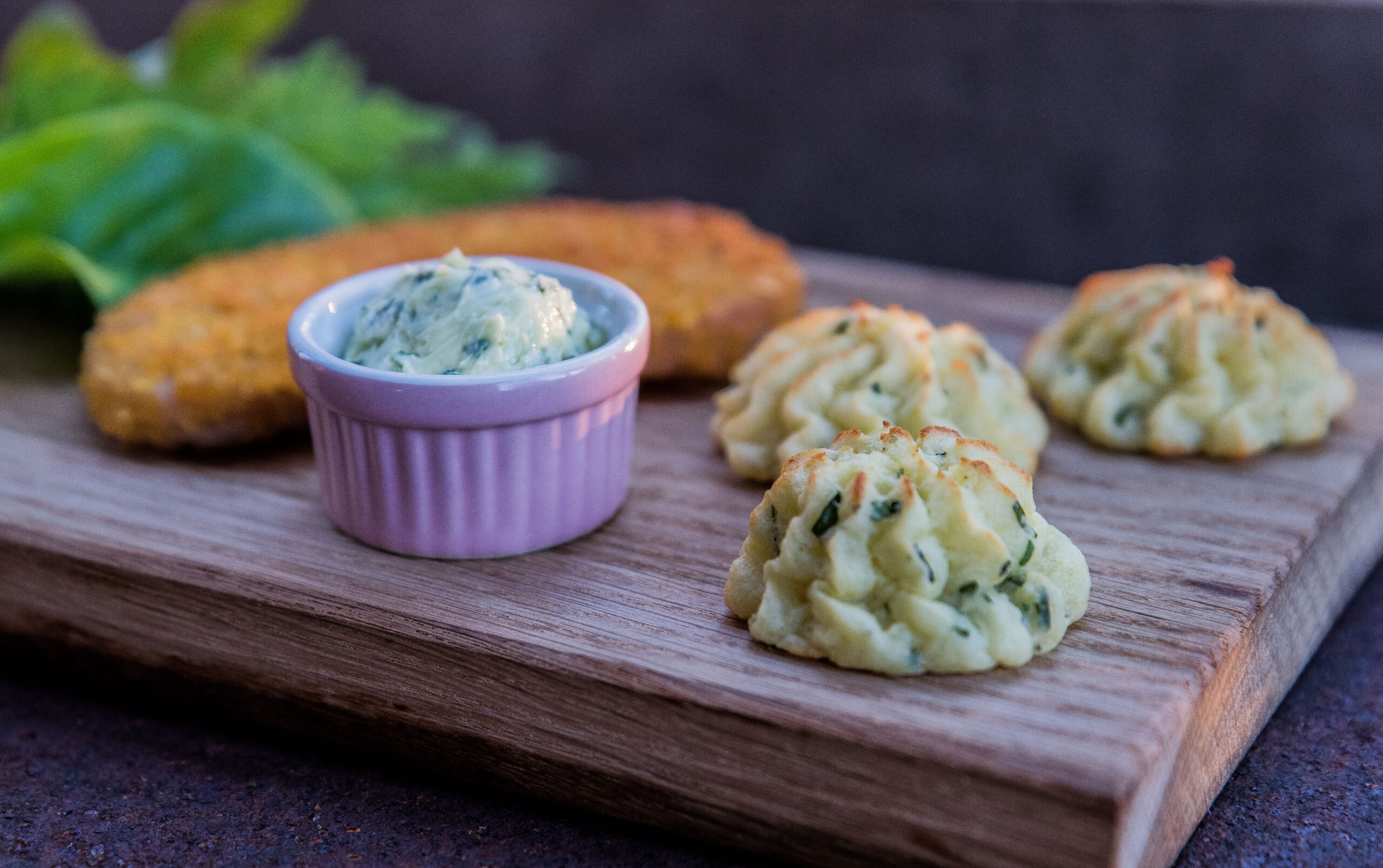 Duchessepotatis med smak av ramslök