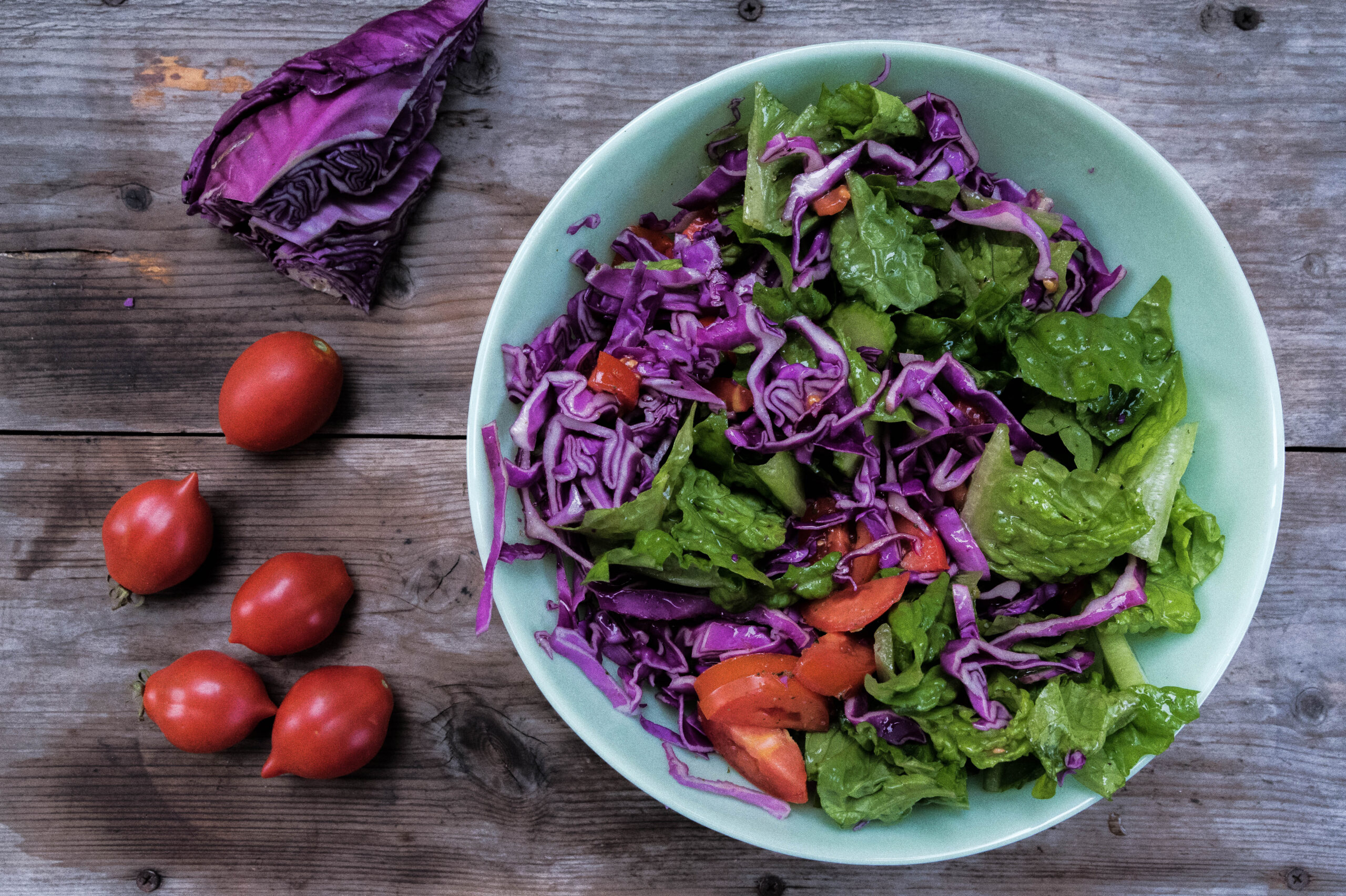 Höstsallad på egen skörd – man tar det man har
