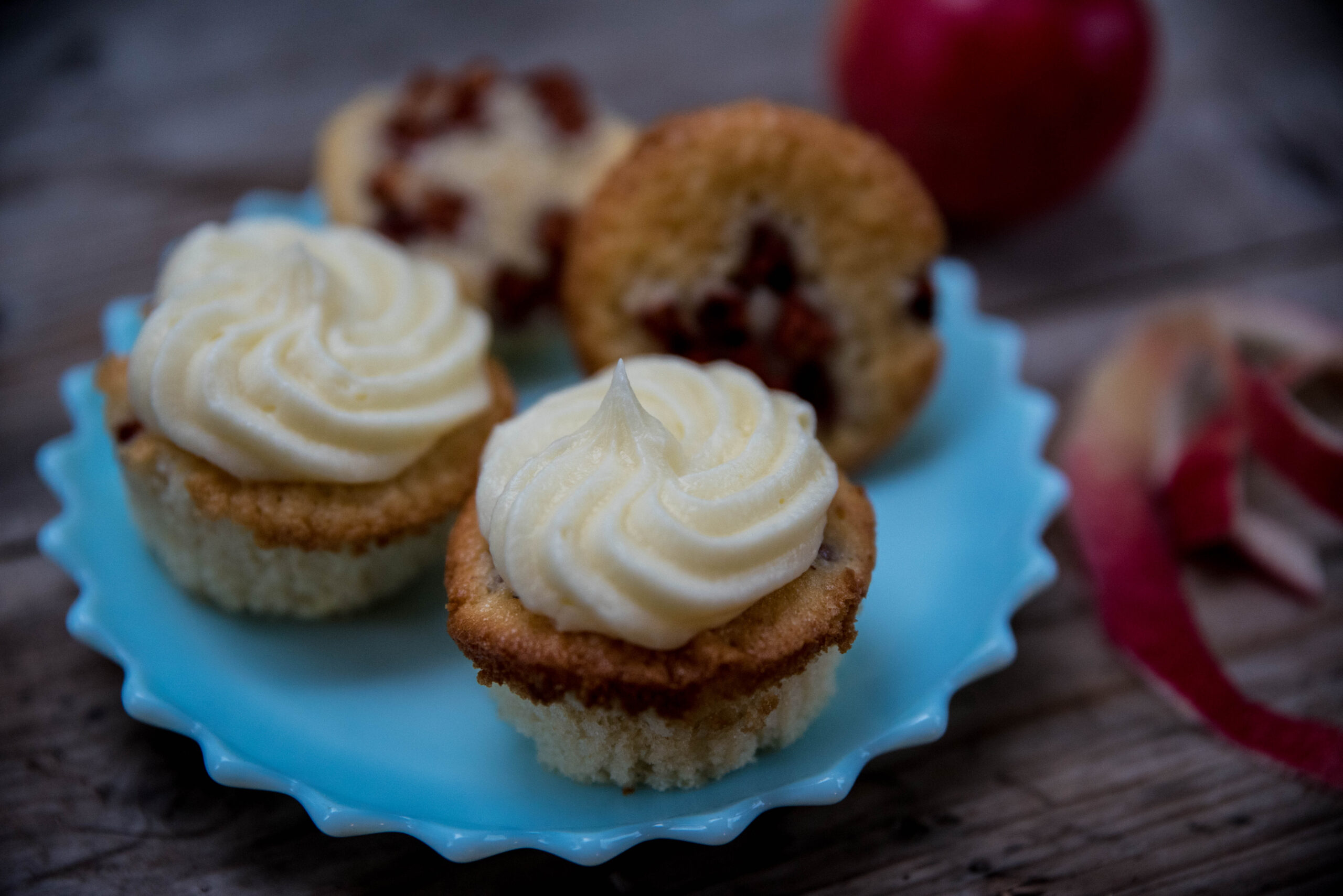 Äppelmuffins med frosting