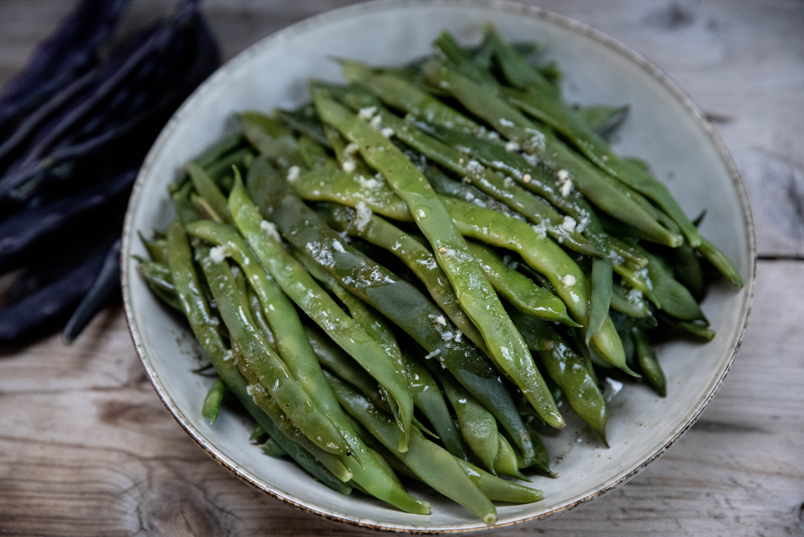 Läckra brytbönor med vitlöksvinägrett