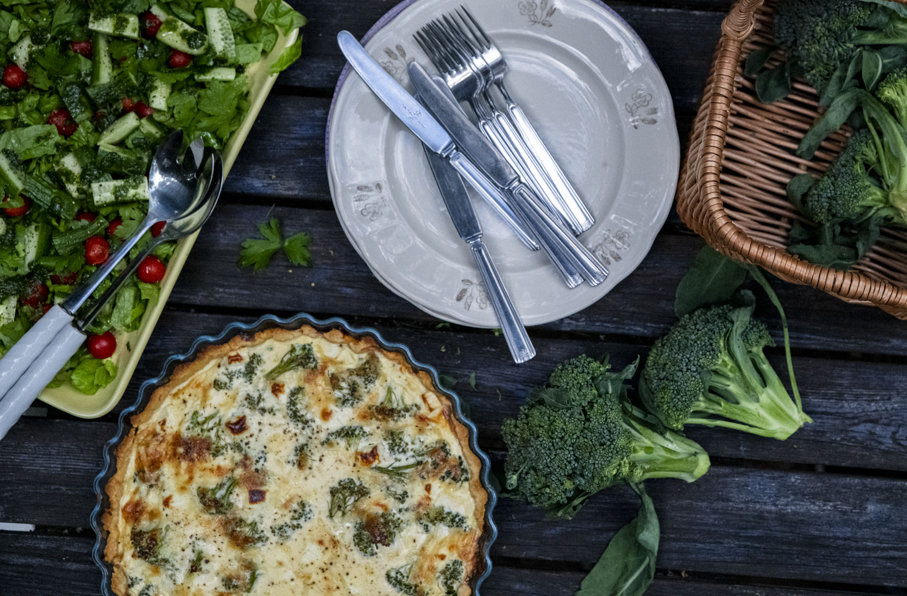 Broccolipaj med fetaost– krämig och enkel paj