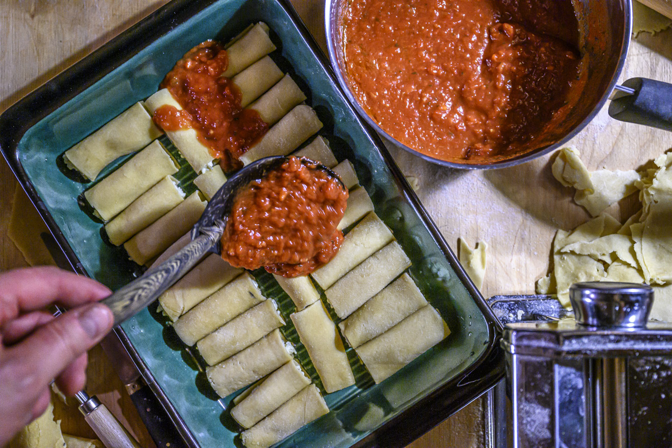 Cannelloni – på egen pastadeg med krämig fyllning