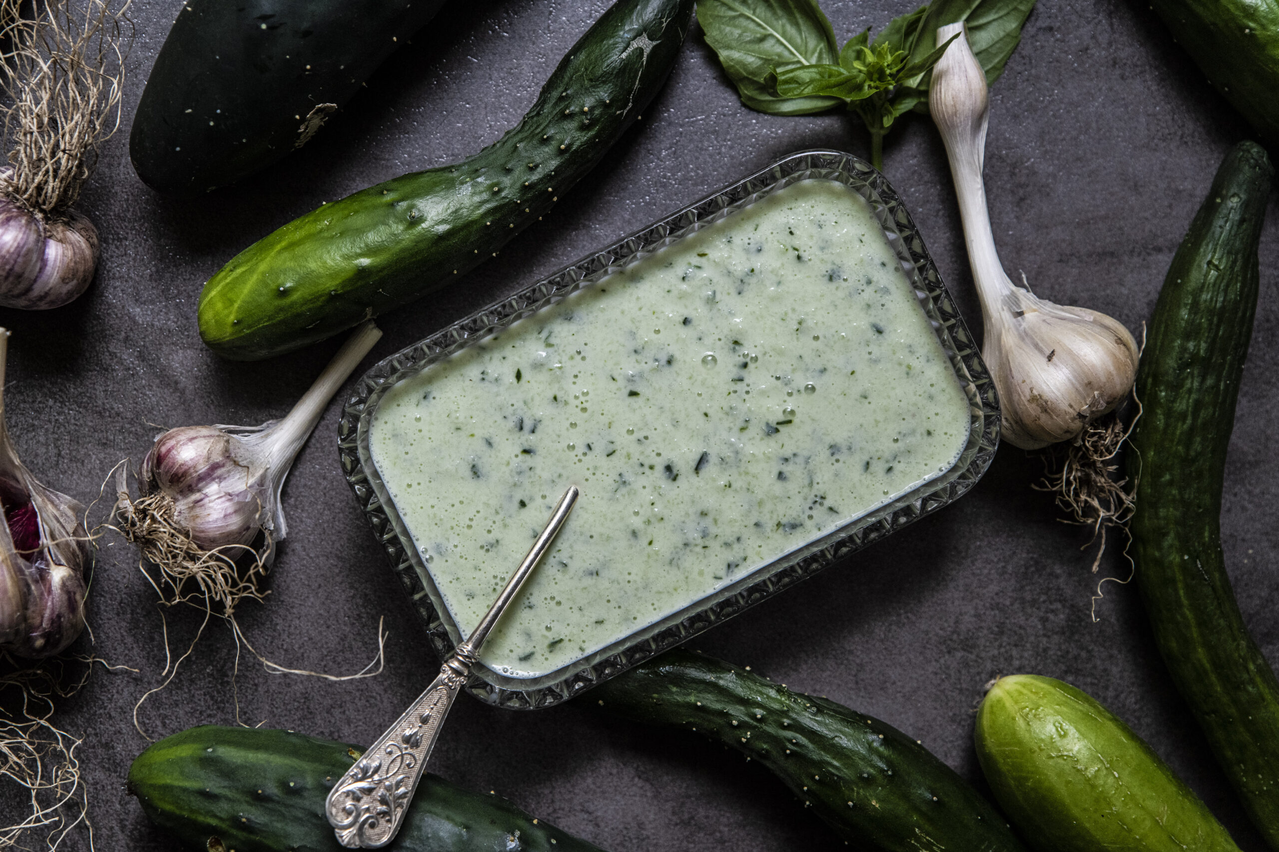 Gurksoppa med smak av mynta och citron