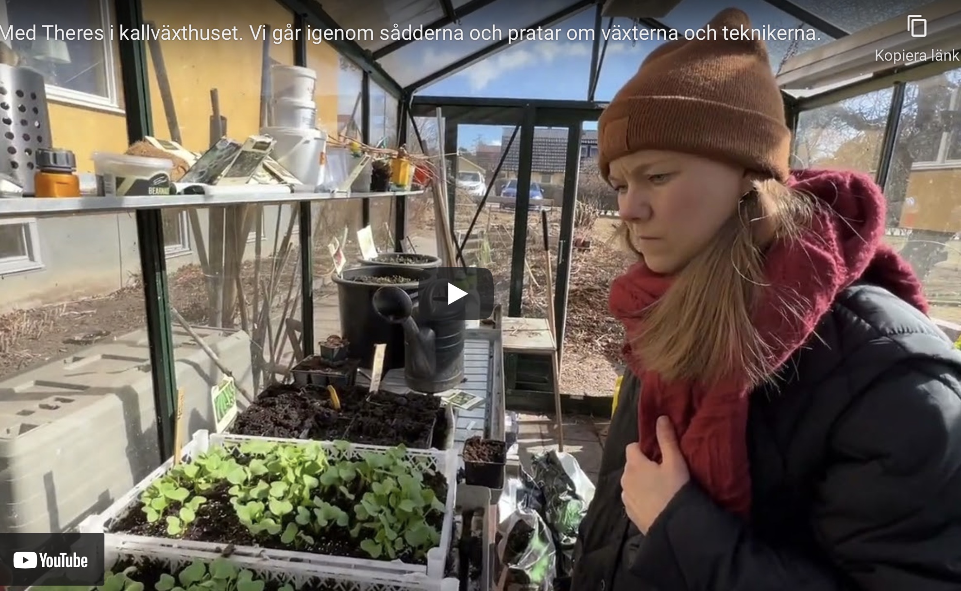 Med Theres ute bland vintersådderna