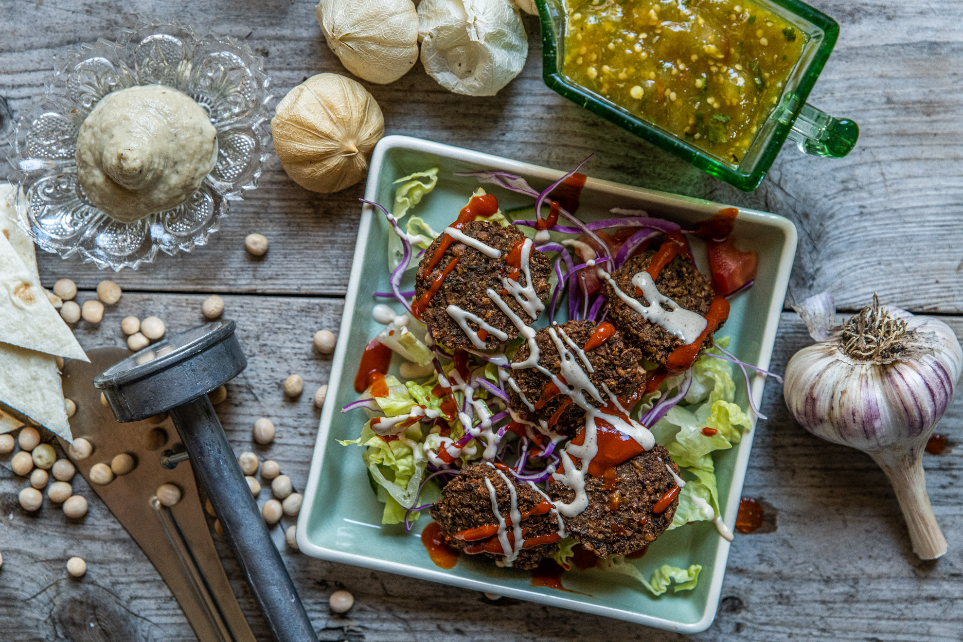 Falafel på bondböna och gul ärta – ljudlös