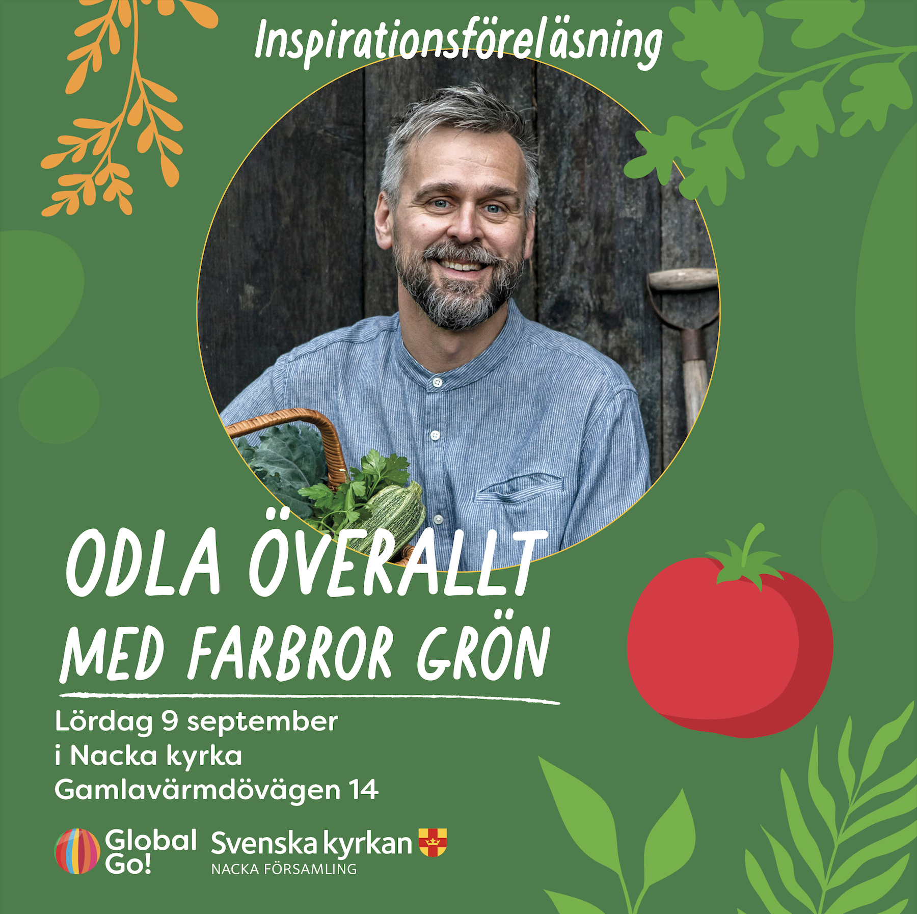 Farbror Grön kommer till Nacka 9 september