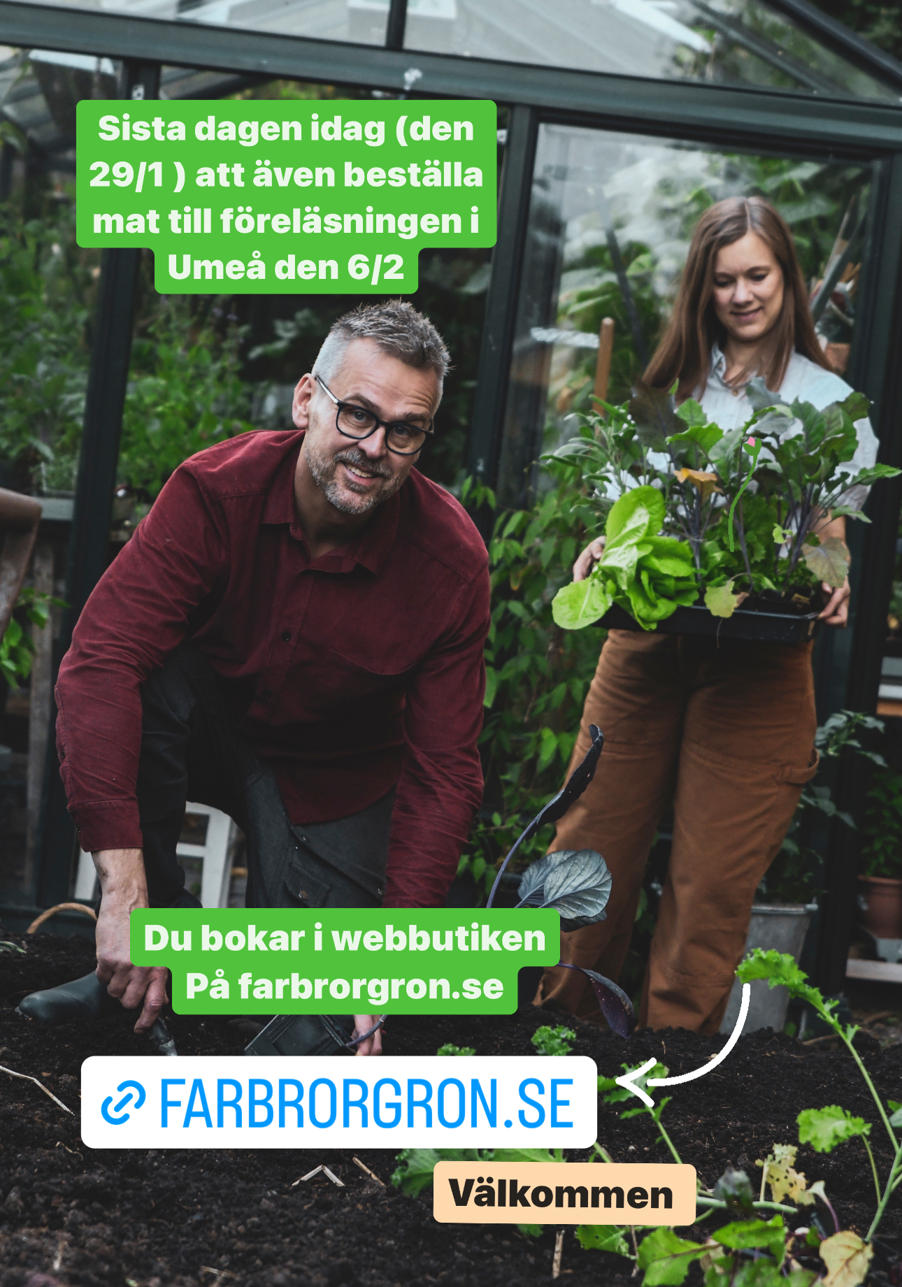 Sista dagen idag att beställa mat till föreläsningen i Umeå!