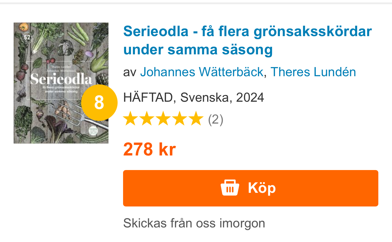 Serieodla = flera skördar under samma säsong