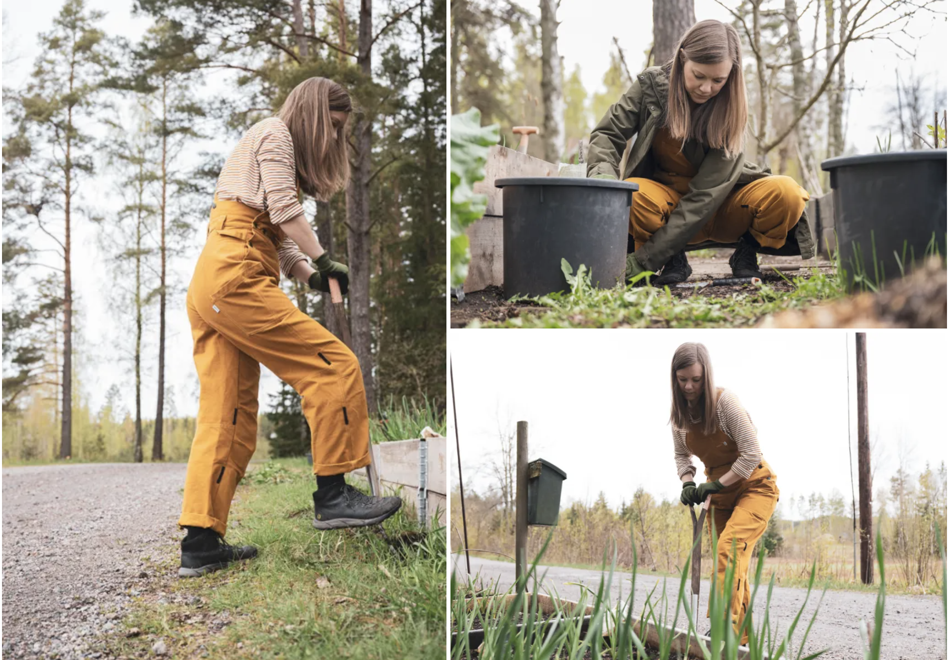 Vår i trädgården med byxor från Operose